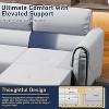 DYHOME Modular Sectional Sofa, 5 Seater L-Shaped Sofa with Ottoman, Microfiber Modern Couch with High Backrest, Lumbar Support, Grey - 4 of 4