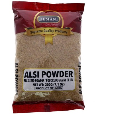 Flax Seeds Powder (Alsi, Linum usitatissimum) - 200g (7.1 oz) | All Natural, Gluten Friendly & Non-GMO - Vegan - Indian Origin