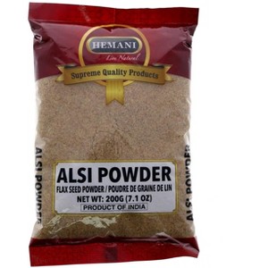 Flax Seeds Powder (Alsi, Linum usitatissimum) - 200g (7.1 oz) | All Natural, Gluten Friendly & Non-GMO - Vegan - Indian Origin - 1 of 2