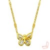 Gold Titanium Steel Butterfly - Shaped Modern Women's Necklace - 3 of 4
