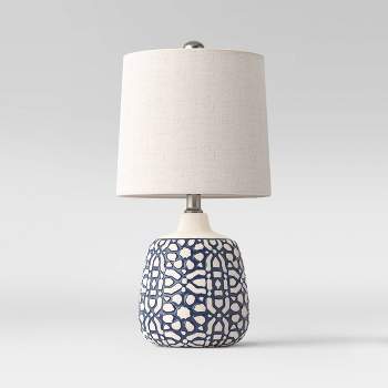 Assembled Ceramic Table Lamp Blue - Threshold™