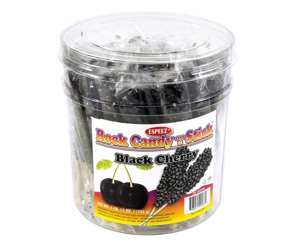 ESPEEZ Black Cherry Rock Candy Sticks - 36ct