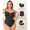 SHAPELLX Shapewear Bodysuit for Women Tummy Control Strapless Body Suit Faja Body Shaper Thong—Black 38 - 3 of 3