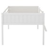 Sapphtopaz Low Loft Bed with Guardrails & Convertible Ladder,Loft Bed Frame with Under Bed Storage for Kids,Wood Kids Bed for Bedroom - 3 of 4