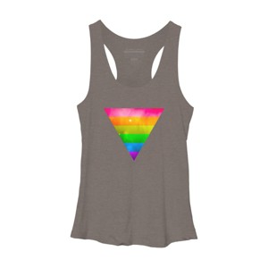 Adult Design By Humans Pride Rainbow Galaxy Triangle By TheRandom Racerback Tank Top - 1 of 2
