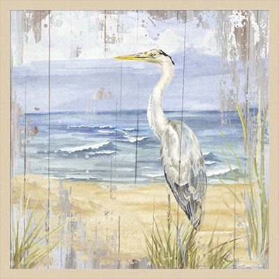 Birds of the Coast Rustic II Natural Framed Wall Art