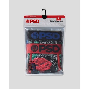 PSD Men's Rose Print Briefs - Red/Blue - 1 of 4