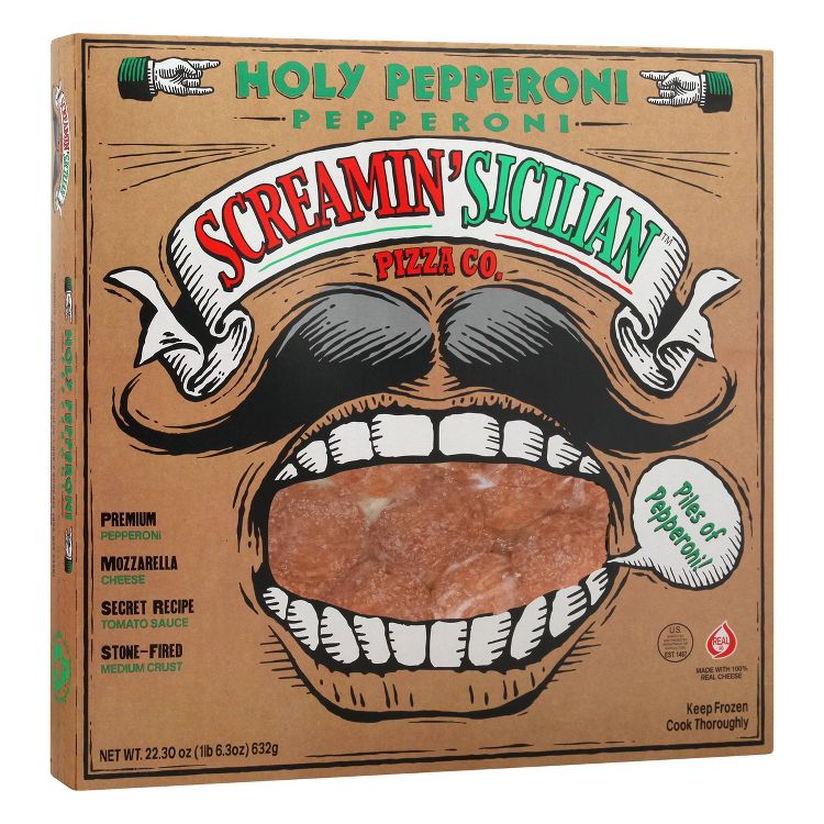 Screamin' Sicilian Holy Pepperoni Frozen Pizza - 22.30oz, 2 of 4