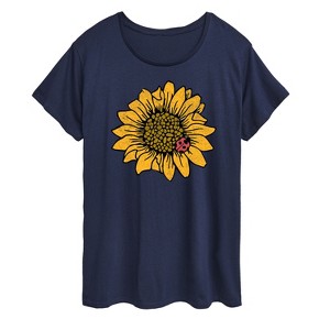 Women's - Instant Message - Sunflower Ladybug Short Sleeve Graphic T-Shirt - 1 of 4