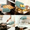 REGALWOVEN Soft Heat Resistant Cotton Lined Oven Mitts for Baking Cooking and Secure Gripping Kitchen Use Set of 2 - 2 of 4