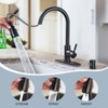 WOWOW Single Handle Pull Down Sprayer Kitchen Faucet with Dishwasher Air Gap 2 or 4 Hole in Brushed Nickel - 3 of 4