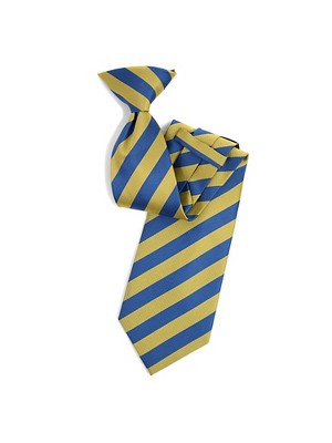 College 1/2" Striped Colored Woven Clip On Neck Tie