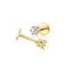 Pure Collection by Ross-Simons 0.10 ct. t.w. Diamond Flat-Back Stud Earrings in 14kt Yellow Gold - 3 of 4