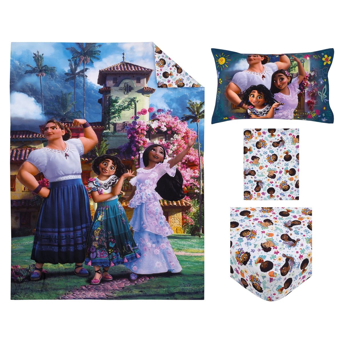 Disney Encanto Power Trio Purple and Teal 4 Piece Toddler Bed Set - thumbnail 8