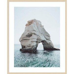 Amanti Art Rock of Solitude Milos by Bella Eve Wood Framed Wall Art Print - 1 of 4