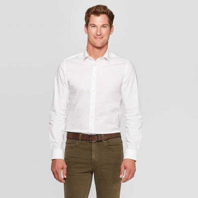 mens slim button down shirts