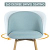 Homy Casa Set of 2 Modern Upholstered Counter Height Bar Stools with Metal Legs - 4 of 4