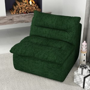 Lazy Floor Sofa ,Modern Armless Floor Lounge Chair, Comfy Accent Bean Bag Couch, Single Corner Chair Sofa for Living Room Bedroom Salon Office-green - 1 of 4
