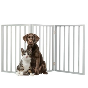 Freestanding Indoor Pet Gate – 3-Panel 54x24-Inch Foldable Dog