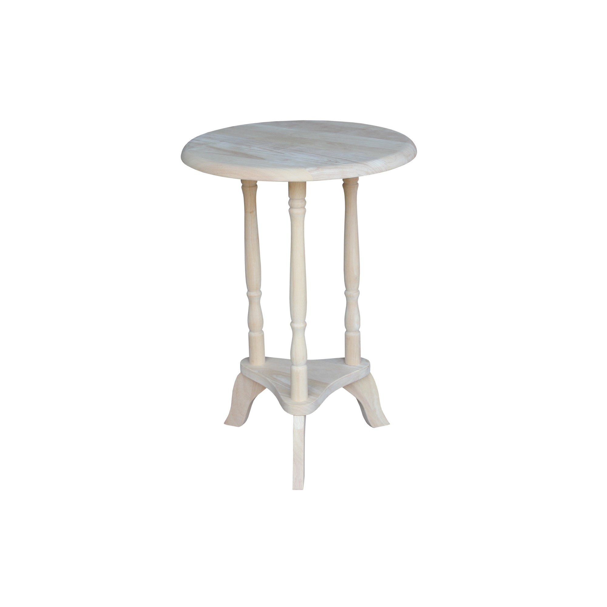 Round Plant Table Unfinished - International Concepts, Brown