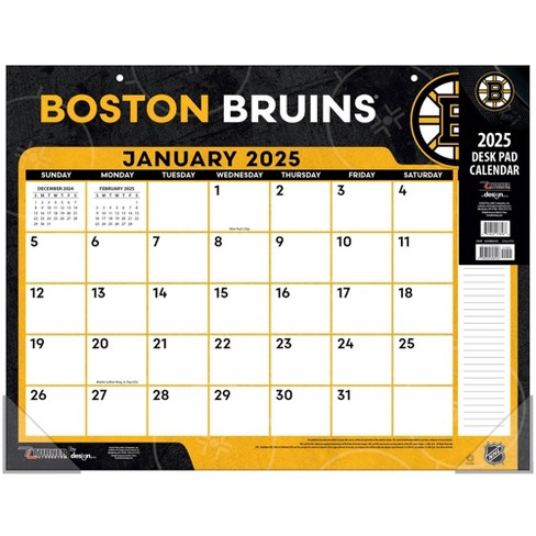Nhl Boston Bruins 2025 22 quot x17 quot Desk Calendar : Target