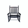 Aghana Digitals Black Solid Populus Wood Porch Rocker Chair - Balcony-Use, Wide Seat, Slatted Back, - 4 of 4