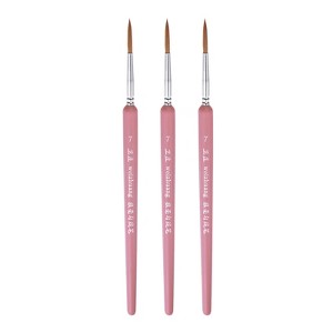 Unique Bargains Detail Nylon Miniature Painting Brush 3 Pcs - 1 of 4