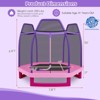 Infans 7FT Kids Trampoline with Safety Enclosure Net Spring Pad & Jumping Mat for Kids - 2 of 4