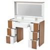 Infurnic Makeup Vanity Tables Set with Lights in Openable Mirror, Drawers and Cabinets and Shelves, for Bedroom, Multicolored 44.39"*15.94"*52.76" - 2 of 4