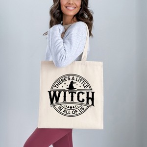 City Creek Prints A Little Witch In All Of Us Canvas Tote Bag - 15x16 - Natural - 1 of 2