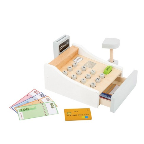 Childrens wooden hot sale cash register