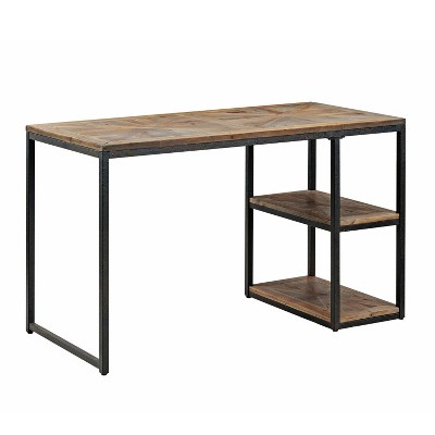 Garris Reclaimed Wood Writing Desk Black - Aiden Lane