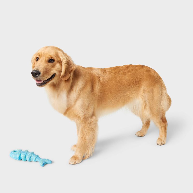 Fishbone Rubber Chew Dog Toy - Blue - Boots &#38; Barkley&#8482;, 3 of 5