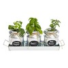 Maplefield Set of 3 Galvanized Metal Window Planters for Indoor Plants, Farmhouse Flowers Pots with Tray, 4"D x 14"W x 5"H - 4 of 4
