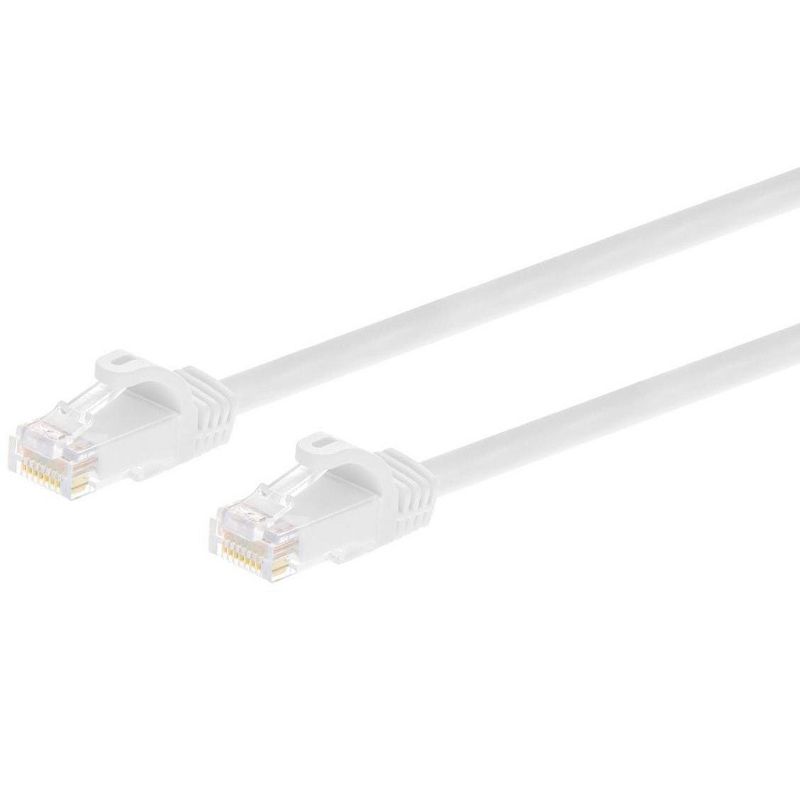 Monoprice Cat6 Ethernet Patch Cable - 7 Feet - White (12 pack) Snagless RJ45, Stranded, 550MHz, UTP, Pure Bare Copper Wire, 24AWG - Flexboot Series, 4 of 6