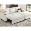 Belffin Compact Sleeper Sectional - Chenille Modular Sofa with Pull-Out Bed & Hidden Storage - 4 of 4
