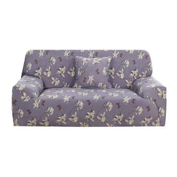 PiccoCasa Household Elastic Sofa Chair Butterfly Flower Polyester Spandex Sofa Slipcovers 1 Pc