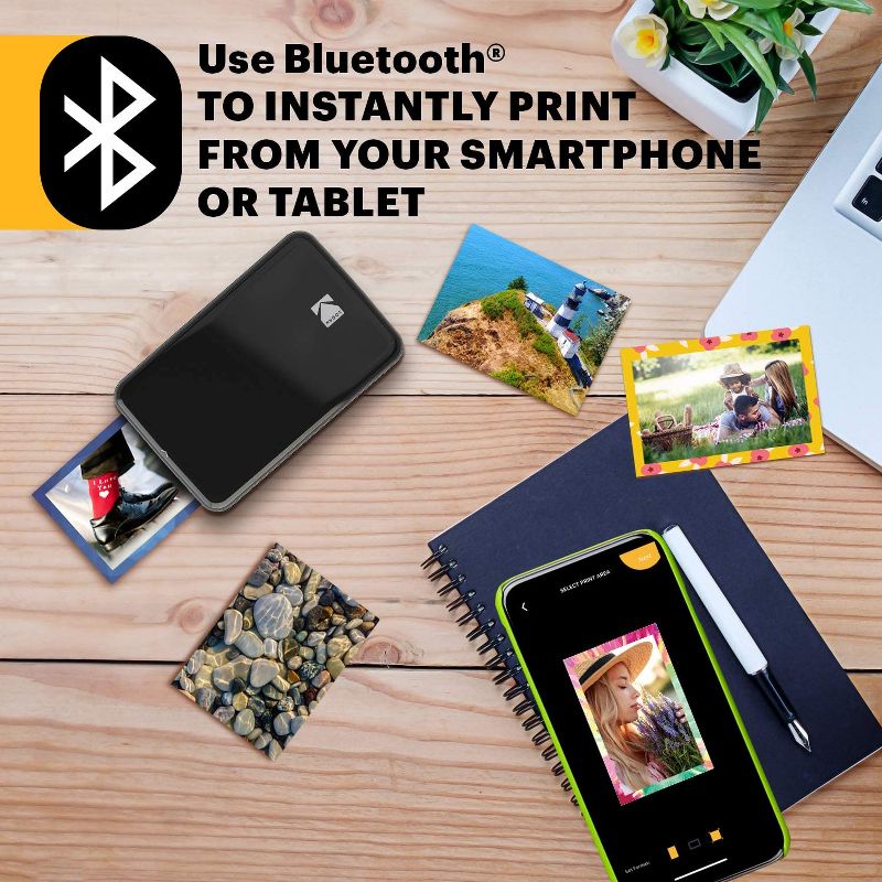 KODAK Step Instant Printer Bluetooth/NFC Wireless Photo Printer with ZINK Technology & KODAK App for iOS & Android Prints 2x3” Sticky-Back Photos., 2 of 7