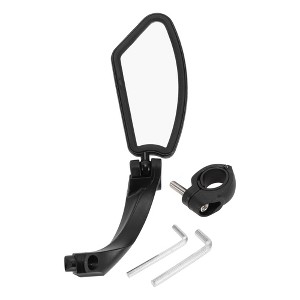Bike Rearview Mirror 11.2x4.5cm Adjustable | Front Left Handlebar Bike Mirror Black with Mounting Accessories for Bicycle Mountain Road Bike 1 Set - 1 of 4