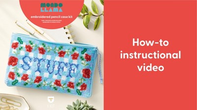 Summer Craft Stuff Pouch Cross Stitch Kit - Mondo Llama™ : Target