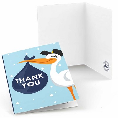Big Dot of Happiness Boy Special Delivery - Blue It's A Boy Stork Baby Shower Thank You Cards (8 count)