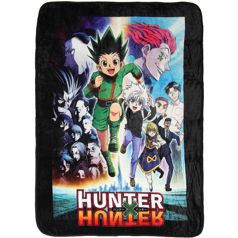 Hunter X Hunter Anime Poster Soft Plush Fleece Throw Blanket 45" x 60" Multicoloured, 1 of 5
