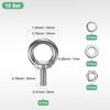 Unique Bargains Stainless Steel Durable Rust-Resistant Eyebolts with Nuts Washers Male Screw for Fastening 10 Pcs - 3 of 4