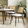 Infurnic Accent Chairs, Modern Upholstered Chairs Set with Sturdy Legs, for Kitchen and Dining Room, 2PCS, White, 21.3"*19.3"*31.1" - 2 of 4