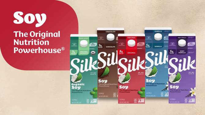 Silk Organic Unsweetened Soy Milk - 0.5gal, 2 of 9, play video