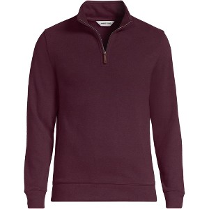 Lands' End Men's Bedford Rib Quarter Zip Sweater - 1 of 3
