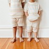 Goumikids Viscose + Organic Cotton Short-sleeve Biker Set, 10-12, boardwalk stripe - 3 of 4