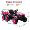 Ride On Tractor Toy for Kids, 12V Ride On Toy w/Trailer & Remote Control, Battery Powered Electric Vehicles with Safety Belt, Music for Toddler 3-10 - 3 of 4