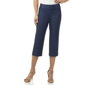 Rekucci Women's Ease into Comfort Capri with Button Detail - 1 of 4