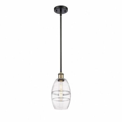 Vaz - 1 Light Stem Hung Mini Pendant In Industrial Style-8.13 Inches Tall and 5.88 Inches Wide